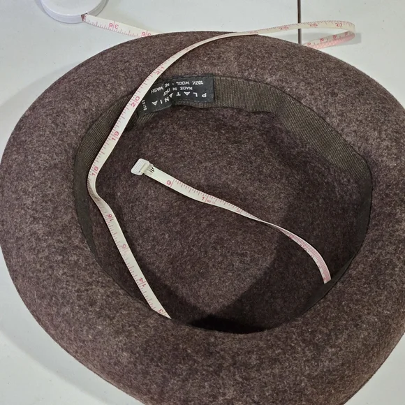 Vintage Brown PLATANIA Women's 100% Wool Hat - Made In Italy 🇮🇹 - Picture 4 of 5